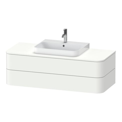 Duravit Waschtischunterschrank Happy D.2 Plus 130x55cm, 2 La, f Aufsatzbecken, we matt
