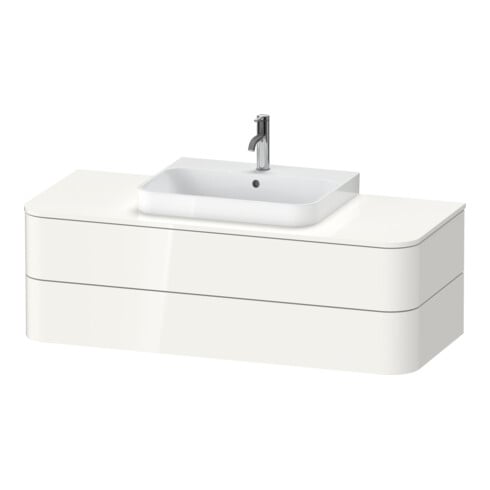 Duravit Waschtischunterschrank Happy D.2 Plus 130x55cm, 2 La, f Möbelwaschtisch, blau s-matt