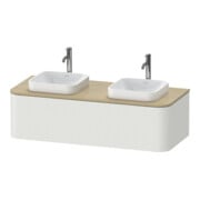 Duravit Waschtischunterschrank Happy D.2 Plus 130x55cm, f K, 1 Ausz., Nord we s-matt