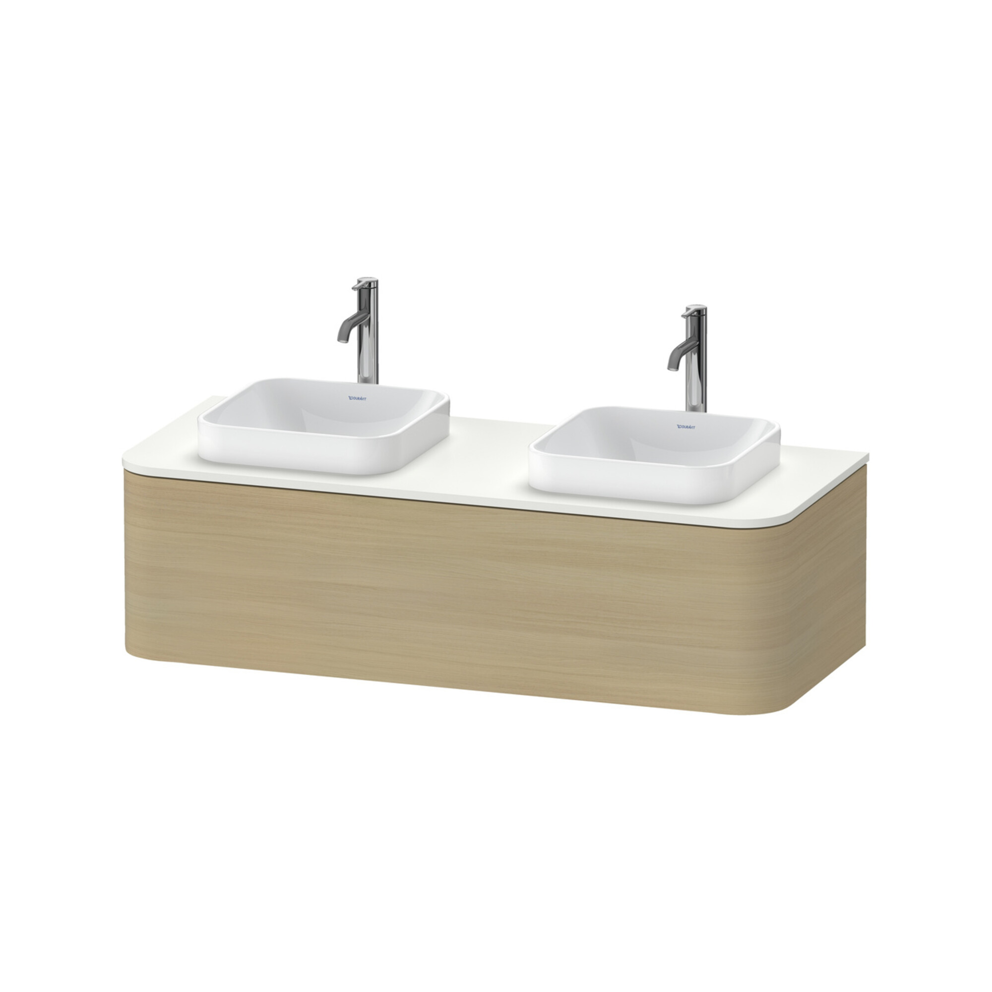 Duravit Waschtischunterschrank Happy D.2 Plus 130x55cm, f Kons, 1 Ausz., Medit. Eiche