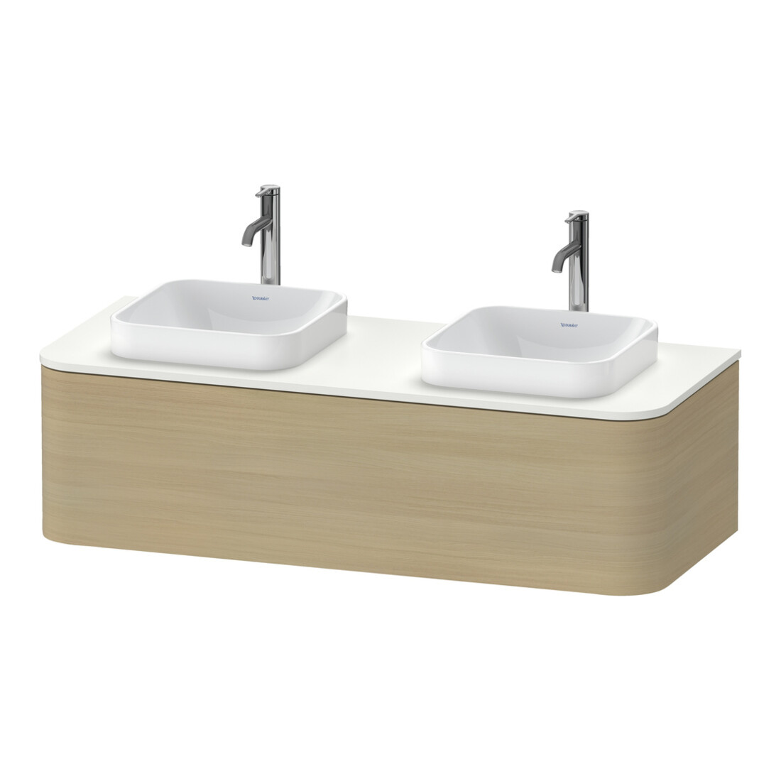 Duravit Waschtischunterschrank Happy D.2 Plus 130x55cm, f Kons, 1 Ausz., Medit. Eiche