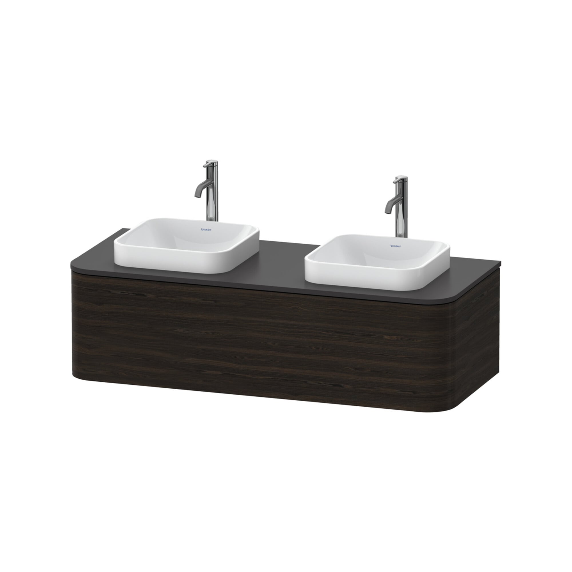 Duravit Waschtischunterschrank Happy D.2 Plus 130x55cm, f Kons, 1 Ausz., Nussb geb.