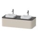 Duravit Waschtischunterschrank Happy D.2 Plus 130x55cm, f Kons, 1 Ausz., Tau supermatt-1