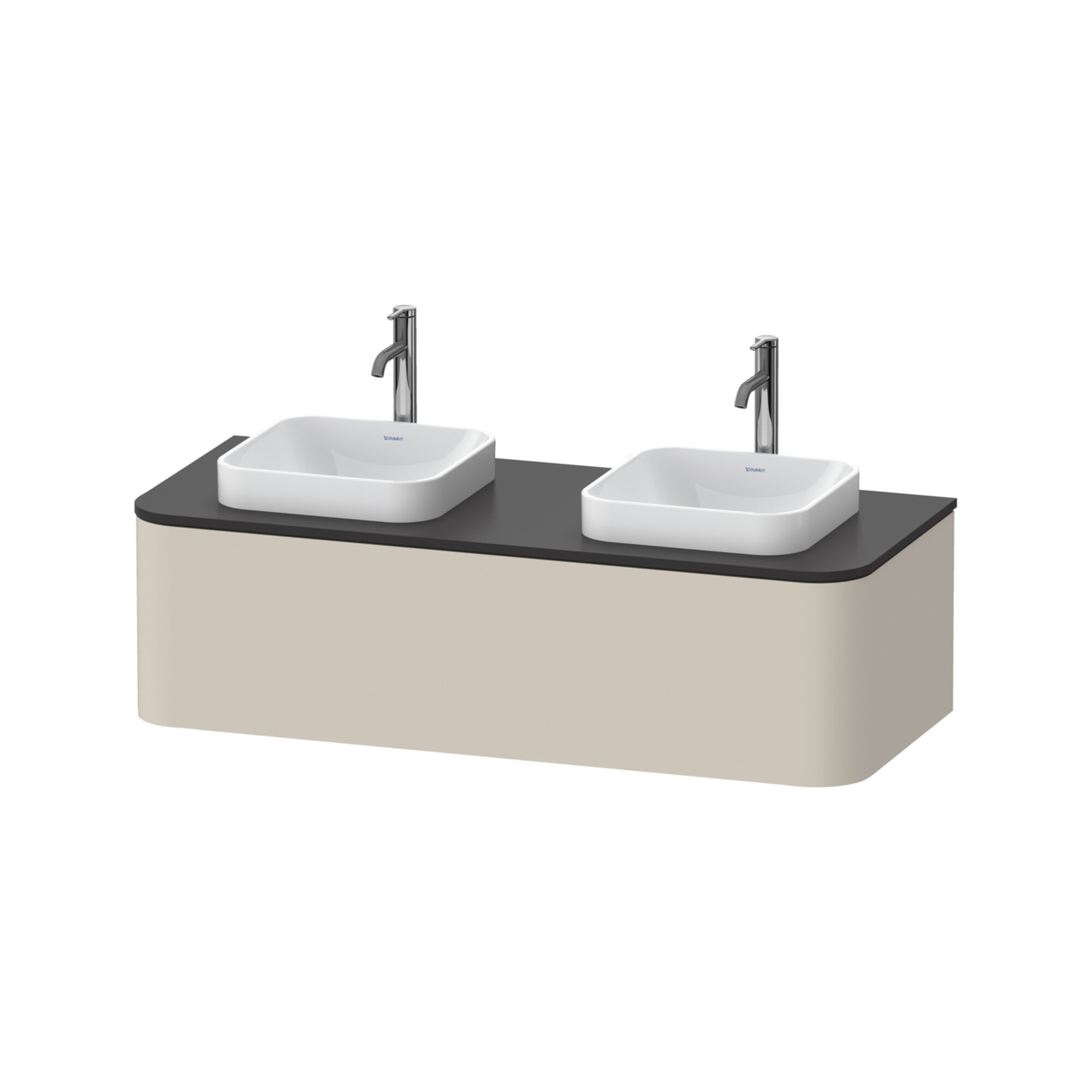 Duravit Waschtischunterschrank Happy D.2 Plus 130x55cm, f Kons, 1 Ausz., Tau supermatt