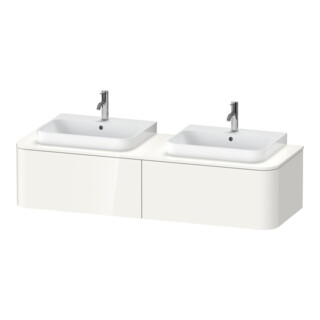 Duravit Waschtischunterschrank Happy D.2 Plus 160x55cm, 2 AZ, f AWT, B beids., we hgl