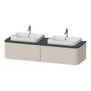 Duravit Waschtischunterschrank Happy D.2 Plus 160x55cm, 2 AZ, f AWT, B bs, Tau matt