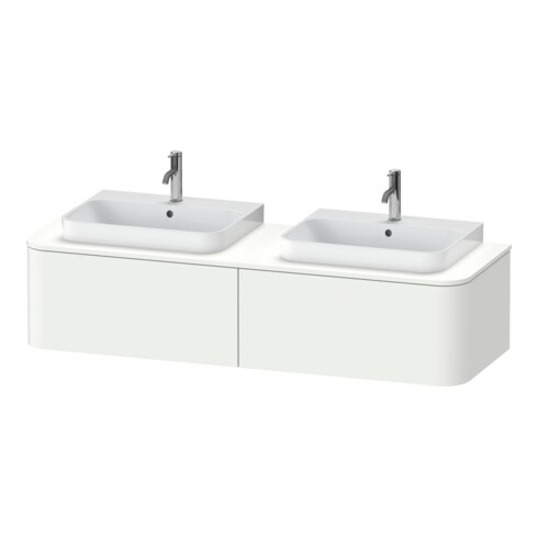 Duravit Waschtischunterschrank Happy D.2 Plus 160x55cm, 2 AZ, f AWT, B bs, we s-matt