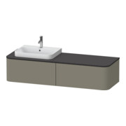 Duravit Waschtischunterschrank Happy D.2 Plus 160x55cm, 2 AZ, f AWT, B li, st-g s-matt
