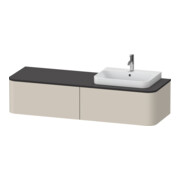Duravit Waschtischunterschrank Happy D.2 Plus 160x55cm, 2 AZ, f AWT, B re, Tau matt-1