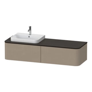 Duravit Waschtischunterschrank Happy D.2 Plus 160x55cm, 2 AZ, f AWT, Beck. li, lei