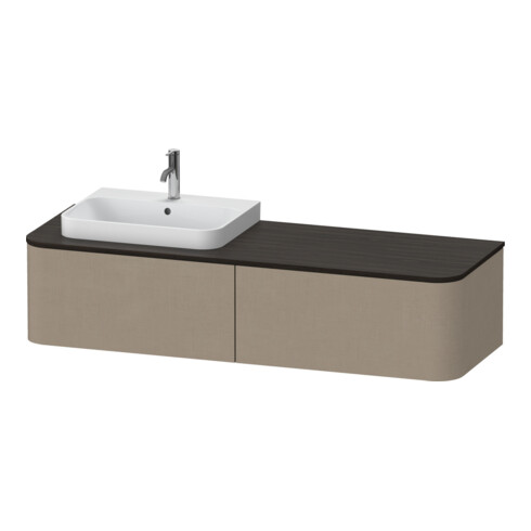 Duravit Waschtischunterschrank Happy D.2 Plus 160x55cm, 2 AZ, f AWT, Beck. li, lei