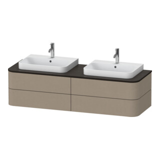 Duravit Waschtischunterschrank Happy D.2 Plus 160x55cm, f K, 4 AZ, f AWT, beids., lei