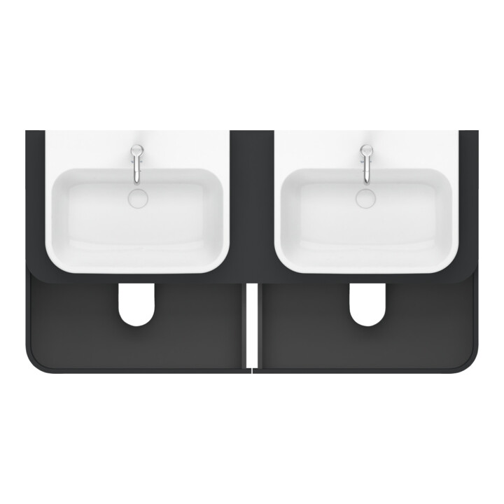 Duravit Waschtischunterschrank Happy D.2 Plus 160x55cm, f K, 4 AZ, f AWT, bs, gra matt