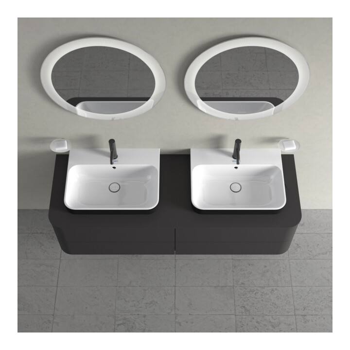 Duravit Waschtischunterschrank Happy D.2 Plus 160x55cm, f K, 4 AZ, f AWT, bs, gra matt