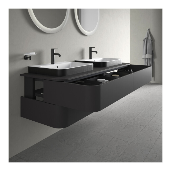 Duravit Waschtischunterschrank Happy D.2 Plus 160x55cm, f K, 4 AZ, f AWT, bs, gra matt