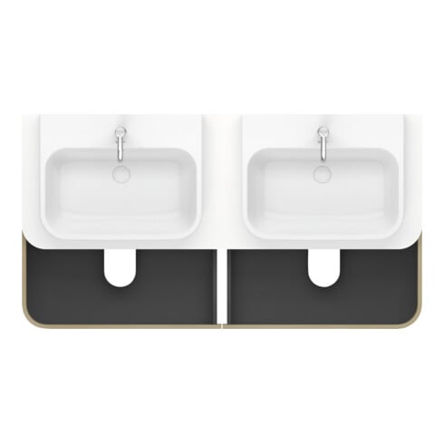 Duravit Waschtischunterschrank Happy D.2 Plus 160x55cm, f K, 4 AZ, f AWT, bs, Me Ei