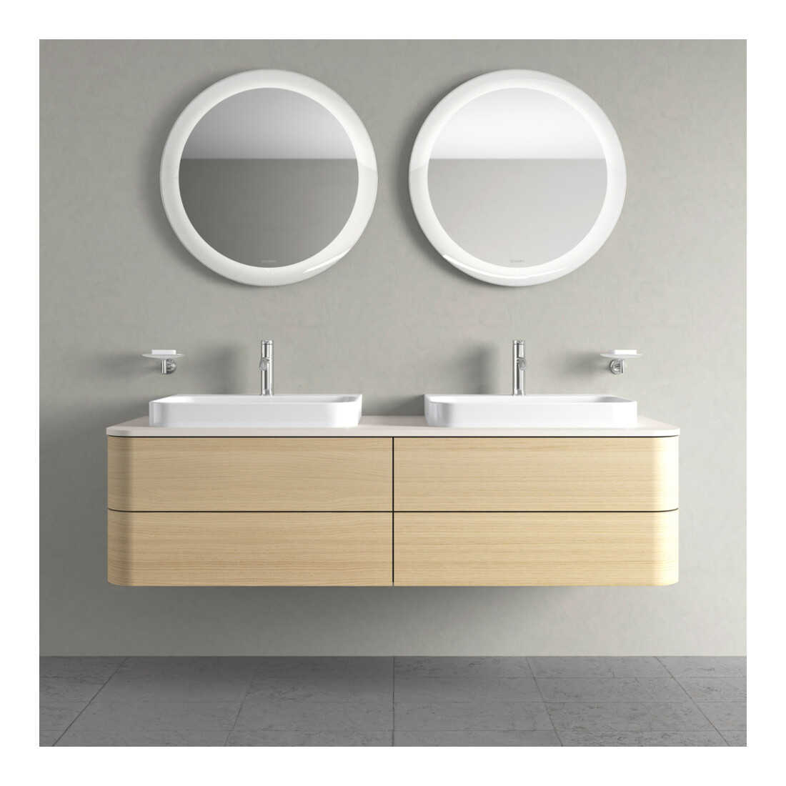 Duravit Waschtischunterschrank Happy D.2 Plus 160x55cm, f K, 4 AZ, f AWT, bs, Me Ei