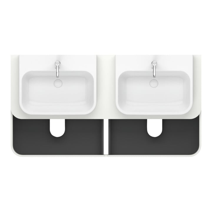 Duravit Waschtischunterschrank Happy D.2 Plus 160x55cm, f K, 4 AZ, f AWT, bs, w s-matt