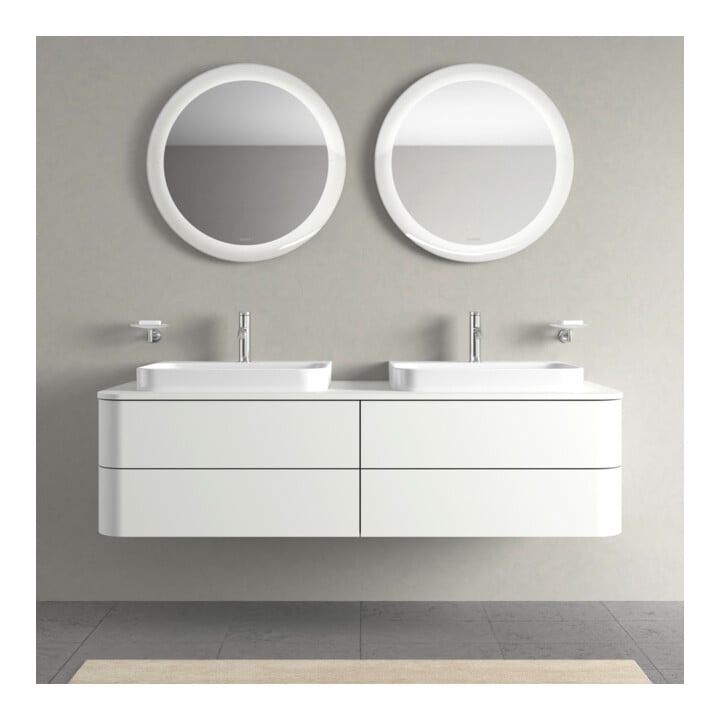 Duravit Waschtischunterschrank Happy D.2 Plus 160x55cm, f K, 4 AZ, f AWT, bs, w s-matt