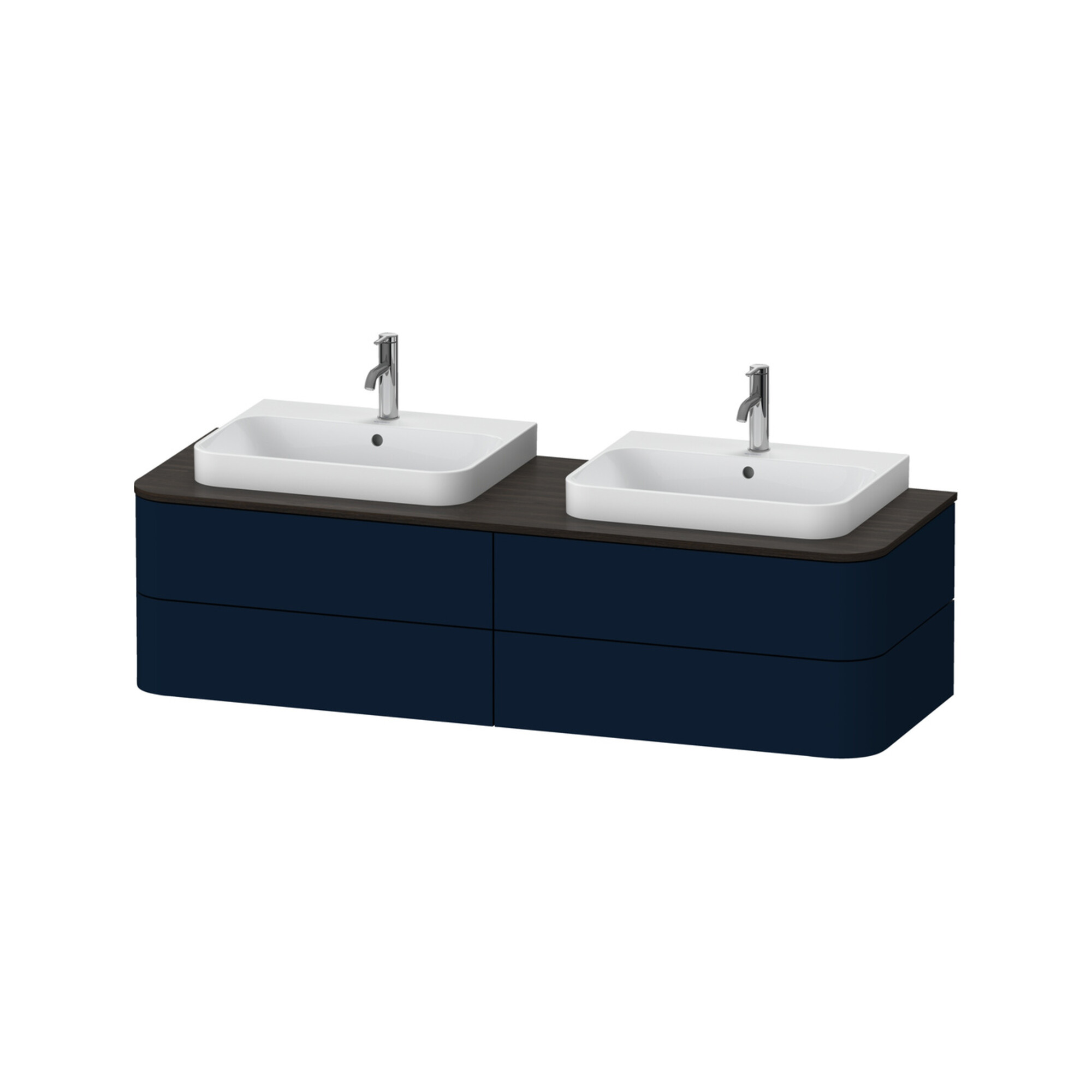 Duravit Waschtischunterschrank Happy D.2 Plus 160x55cm, f K, 4 AZ, f MWT, bs, bl m