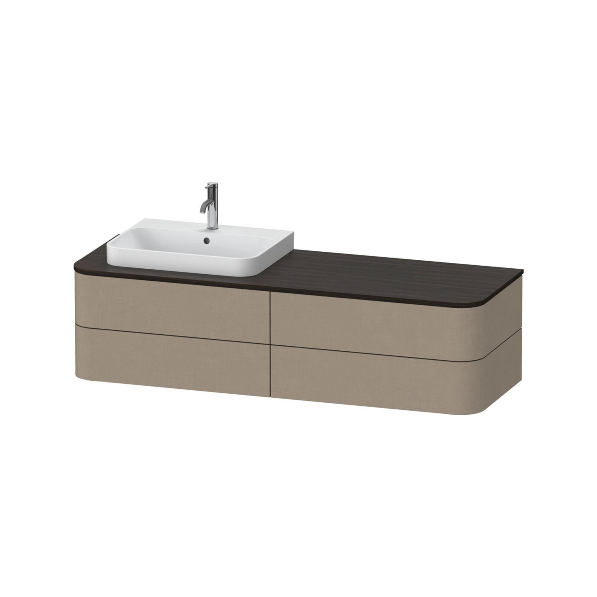 Duravit Waschtischunterschrank Happy D.2 Plus 160x55cm, f K, 4 La, f AWT, li, lei