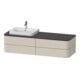 Duravit Waschtischunterschrank Happy D.2 Plus 160x55cm, f K, 4 La, f AWT, li, Tau matt-1