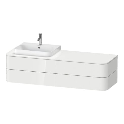 Duravit Waschtischunterschrank Happy D.2 Plus 160x55cm, f K, 4 La, f AWT, li, Tau matt