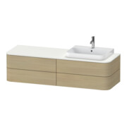 Duravit Waschtischunterschrank Happy D.2 Plus 160x55cm, f K, 4 La, f AWT, r, Medit. Ei
