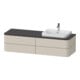 Duravit Waschtischunterschrank Happy D.2 Plus 160x55cm, f K, 4 La, f AWT, re, Tau matt-1