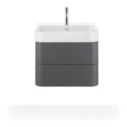 Duravit Waschtischunterschrank Happy D.2 Plus 57,5x49cm, graph matt, 2 Schubkästen