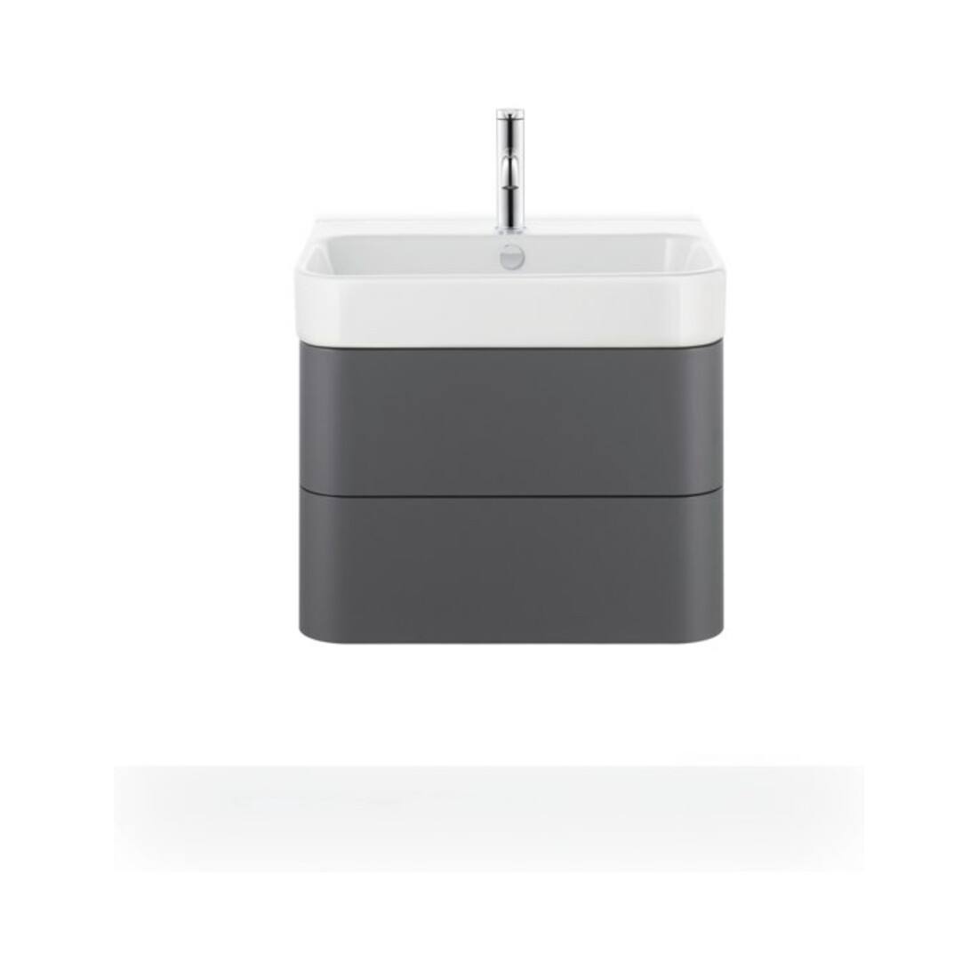 Duravit Waschtischunterschrank Happy D.2 Plus 57,5x49cm, graph matt, 2 Schubkästen