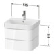 Duravit Waschtischunterschrank Happy D.2 Plus 57,5x49cm, Medit. Eiche, 2 Schubkästen