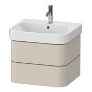 Duravit Waschtischunterschrank Happy D.2 Plus 57,5x49cm, Tau supermatt, 2 Schubkästen
