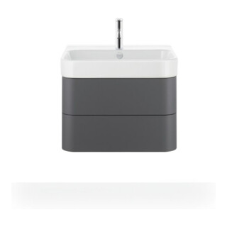 Duravit Waschtischunterschrank Happy D.2 Plus 62,5x49cm, graph matt, 2 Schubkästen