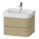 Duravit Waschtischunterschrank Happy D.2 Plus 62,5x49cm, Medit. Eiche, 2 Schubkästen-1