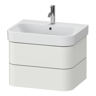 Duravit Waschtischunterschrank Happy D.2 Plus 62,5x49cm, Nord we s-matt, 2 Schubkästen