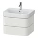 Duravit Waschtischunterschrank Happy D.2 Plus 62,5x49cm, Nord we s-matt, 2 Schubkästen-1