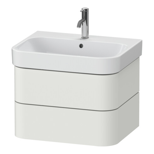 Duravit Waschtischunterschrank Happy D.2 Plus 62,5x49cm, Nord we s-matt, 2 Schubkästen
