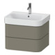 Duravit Waschtischunterschrank Happy D.2 Plus 62,5x49cm, steingrau s-matt, 2 Schubk.-1