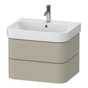 Duravit Waschtischunterschrank Happy D.2 Plus 62,5x49cm, Tau seidenmatt, 2 Schubkästen