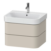 Duravit Waschtischunterschrank Happy D.2 Plus 62,5x49cm, Tau supermatt, 2 Schubkästen