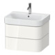 Duravit Waschtischunterschrank Happy D.2 Plus 62,5x49cm, weiß hochglanz, 2 Schubkästen-1