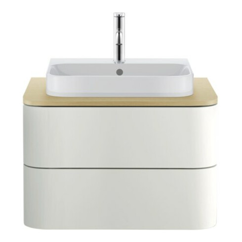 Duravit Waschtischunterschrank Happy D.2 Plus 65x48cm, f K, 2 Schubk., Nord we s-matt