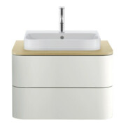 Duravit Waschtischunterschrank Happy D.2 Plus 65x48cm, f K, 2 Schubk., Nord we s-matt