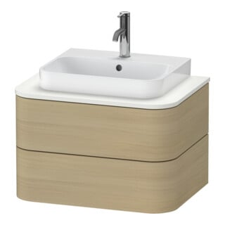 Duravit Waschtischunterschrank Happy D.2 Plus 65x48cm, f Kons, 2 Schubk., Medit. Eiche