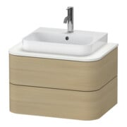 Duravit Waschtischunterschrank Happy D.2 Plus 65x48cm, f Kons, 2 Schubk., Medit. Eiche