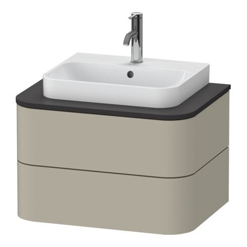 Duravit Waschtischunterschrank Happy D.2 Plus 65x48cm, f Kons, 2 Schubk., Tau s-matt