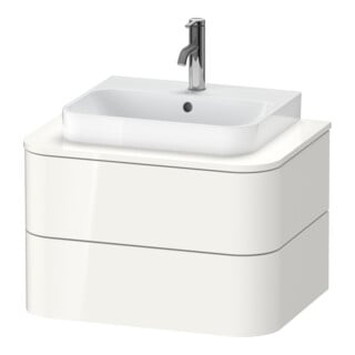 Duravit Waschtischunterschrank Happy D.2 Plus 65x48cm, f Kons, 2 Schubk., we hochglanz
