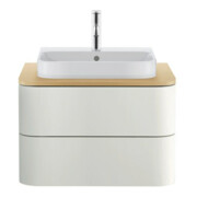 Duravit Waschtischunterschrank Happy D.2 Plus 65x48cm, f Kons, 2 Schubk., we s-matt