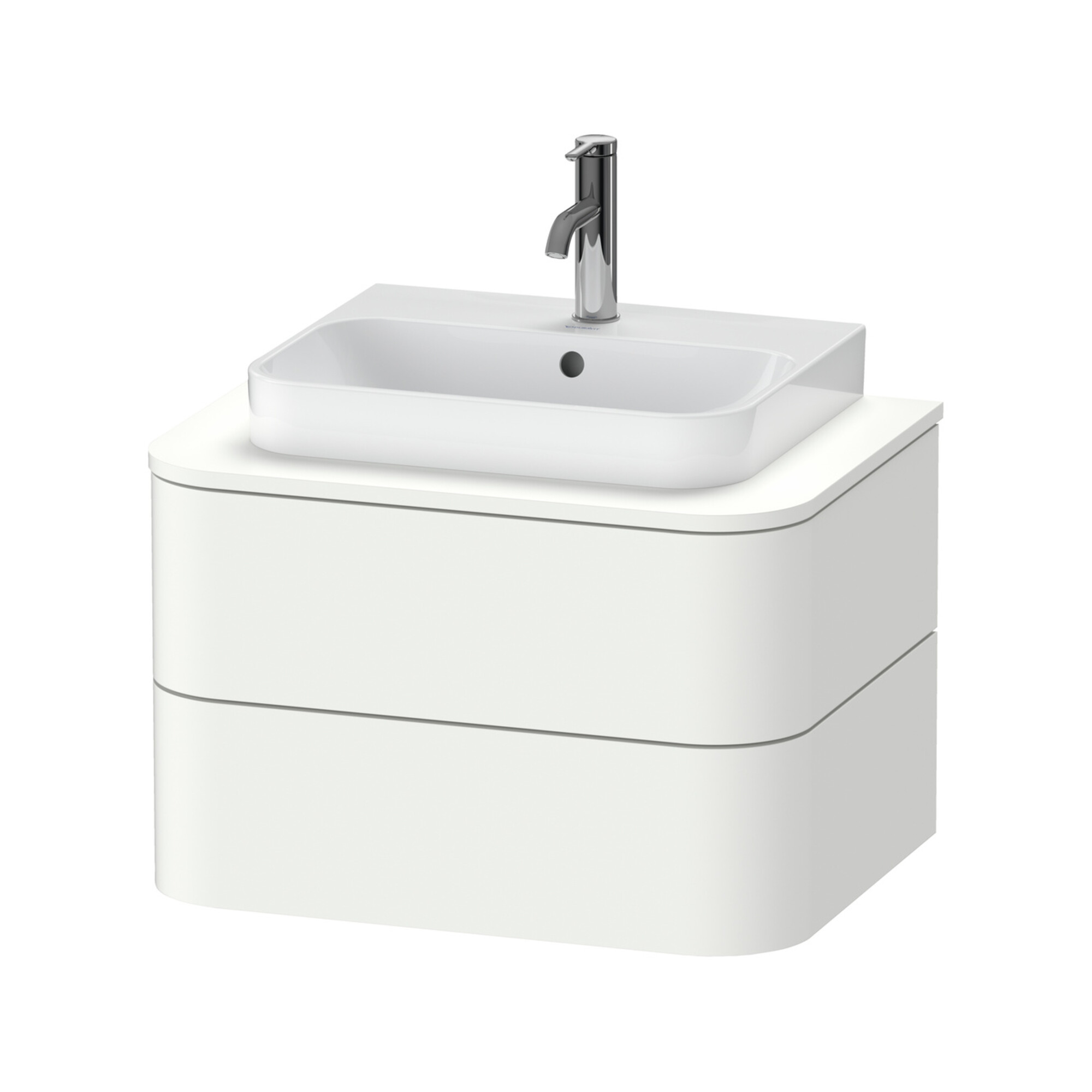 Duravit Waschtischunterschrank Happy D.2 Plus 65x48cm, f Kons, 2 Schubk., we supermatt